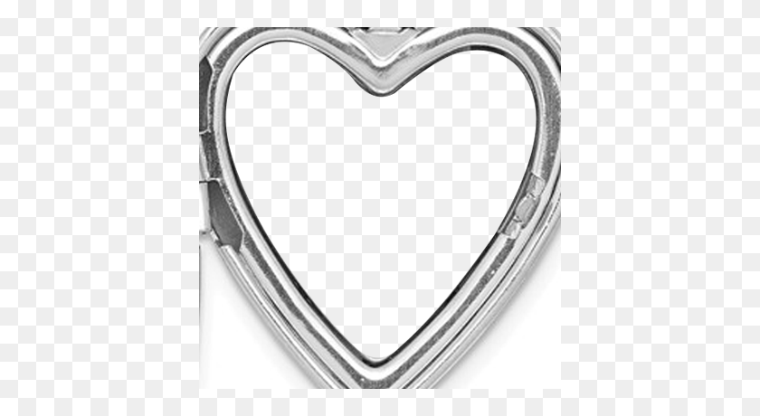 400x400 Всегда В Моем Сердце Серебряное Сердце - Серебро Png