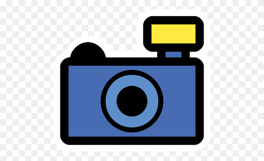 500x454 Amateur Photography Camera Icon Vector Clip Art - Camera With Flash Clipart