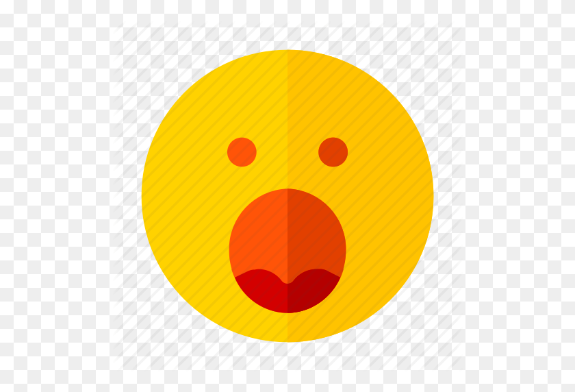 512x512 Amazed, Emoji, Emoticon, Expression, Impressed, Upset, Wow Icon - Wow Emoji PNG