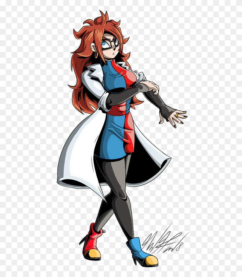 477x900 Amazing Dragonball Art Favourites - Android 21 PNG