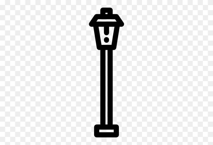 512x512 Удивительные Лампочки Картинки Черно-Белый Сказочный Свет - Уличный Фонарь Клипарт