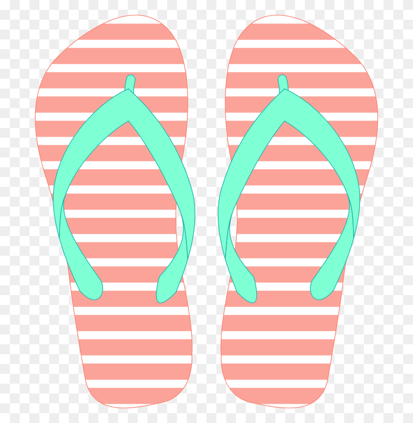 698x800 Amazon Summer Beach Hawaii Rubber Slippers Flip Flop Clip Art - Slippers Clipart