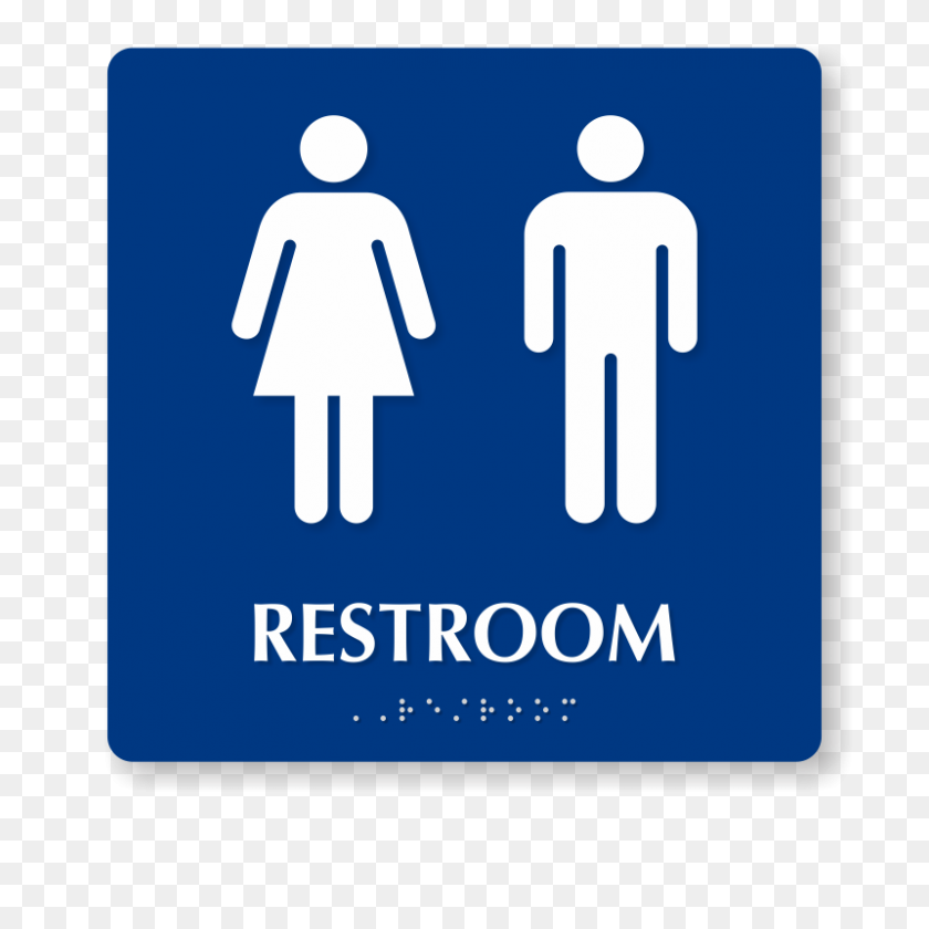 800x800 Amazoncom Unisex Men Women Bathroom Sign Sticker Decal X - Bathroom Sign PNG