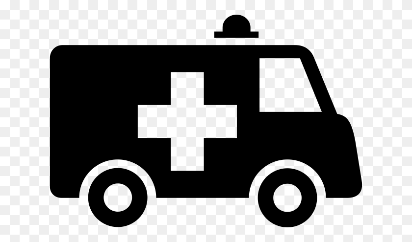 Ambulance - Police Car Clipart Black And White