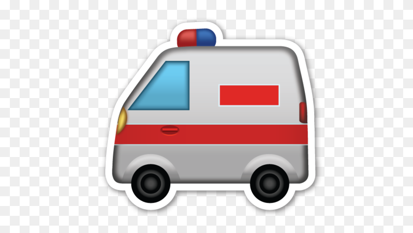 480x415 Смайлики Скорой Помощи - Автомобиль Emoji Png