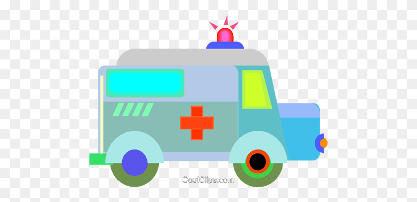 Ambulance Royalty Free Vector Clip Art Illustration - Ambulance Clipart