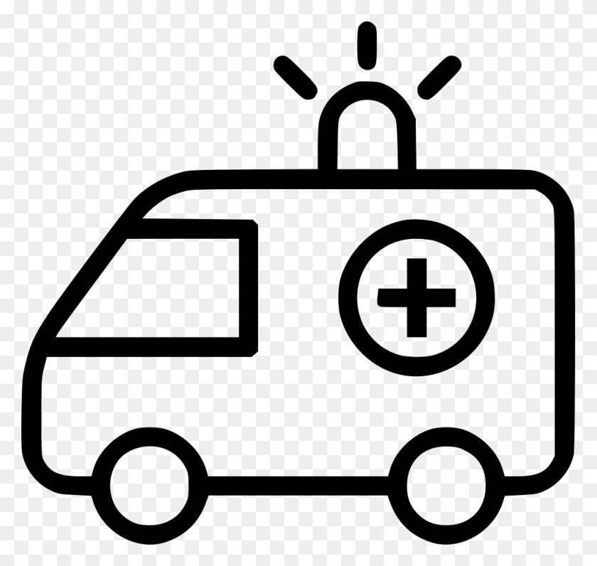 981x926 Ambulance Truck Siren Png Icon Free Download - Ambulance Clipart Black And White