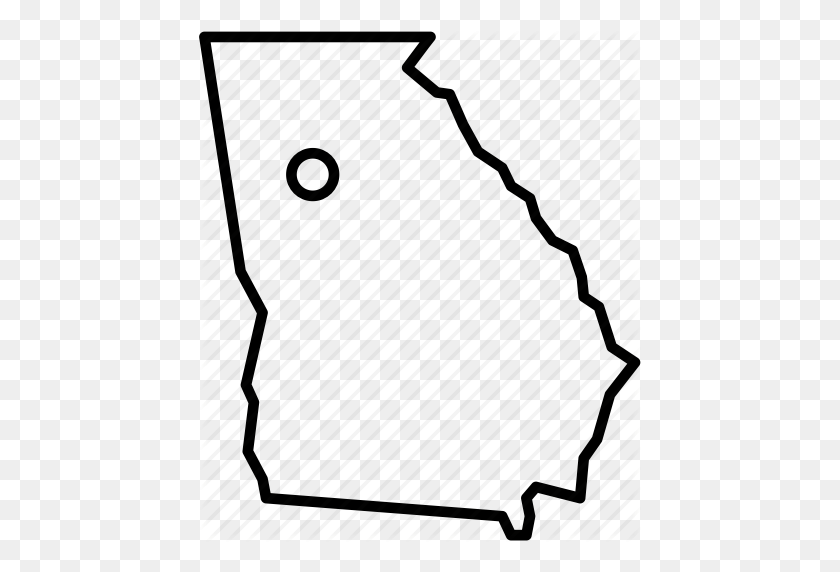 442x512 America, Atlanta, City, Federal, Georgia, Republic, State Icon - Georgia Outline PNG