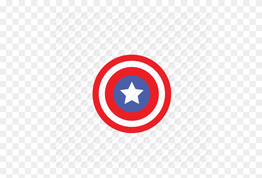 512x512 America, Captain America, Marvel, Superhero Icon - Captain Marvel Logo PNG
