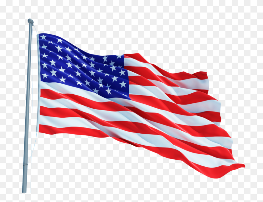 800x600 America Flag Png Transparent Image Png Transparent Best Stock Photos - American Flag On Pole PNG