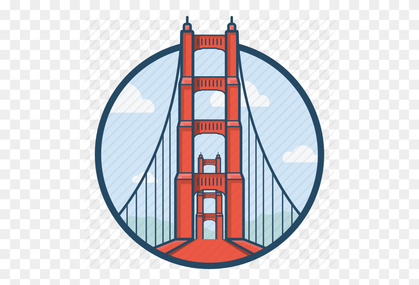 512x512 America, Golden Gate, Golden Gate Bridge, San Francisco, United - Golden Gate Bridge PNG