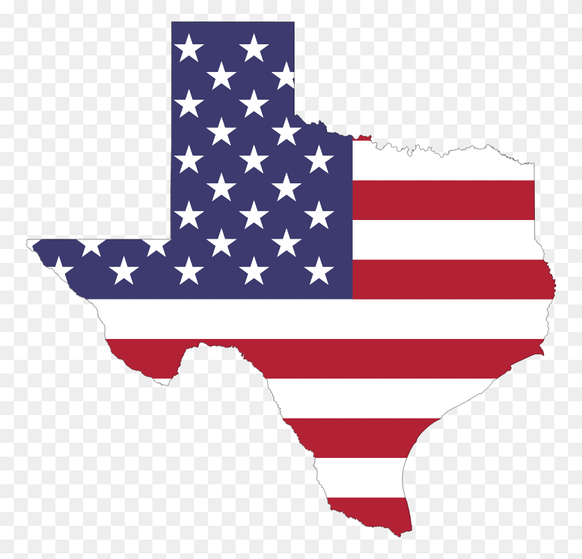 766x748 American And Texas Flag Clip Art - Texas Flags Clipart