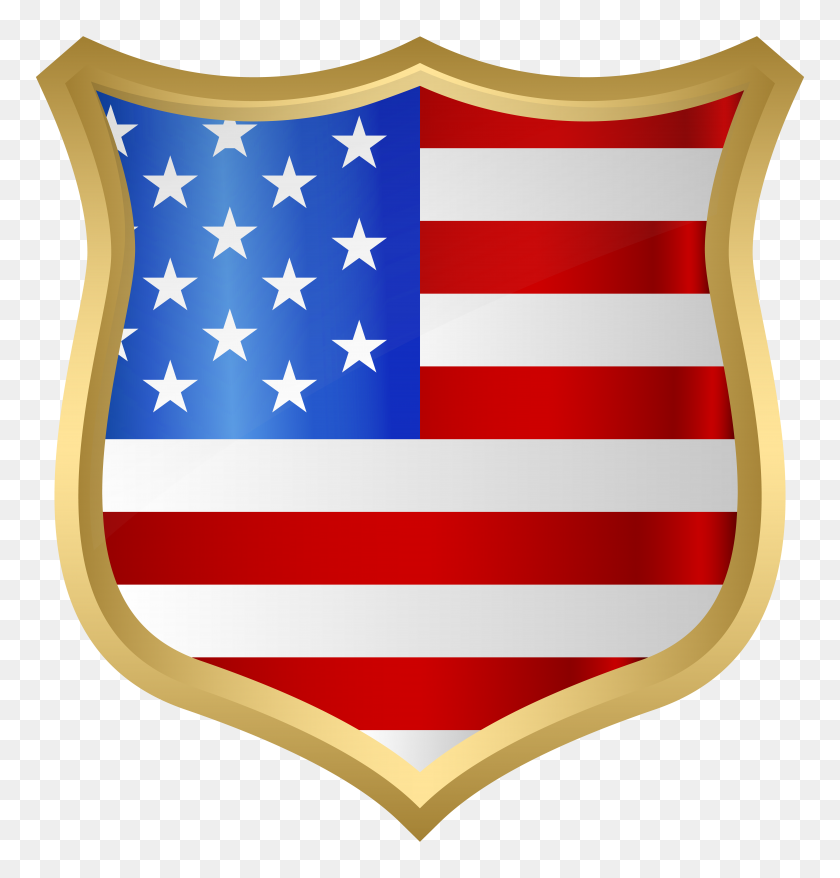 7628x8000 American Badge Usa Png Clip Art - Shield Clipart Transparent