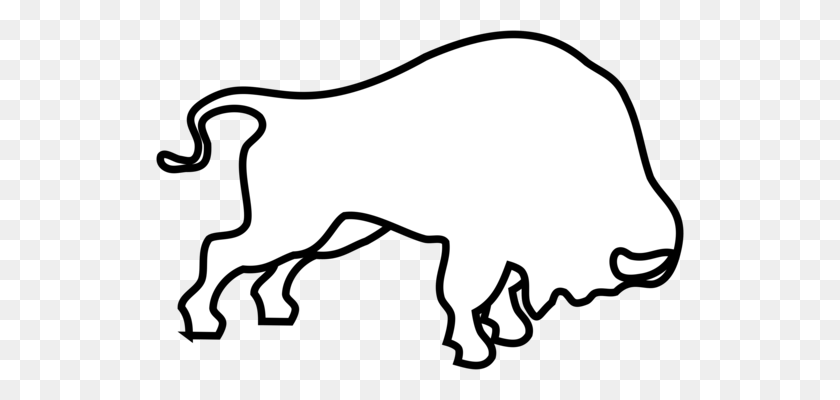 612x340 American Bison Oxen Silhouette Water Buffalo African Buffalo Free - Cow Clipart Outline