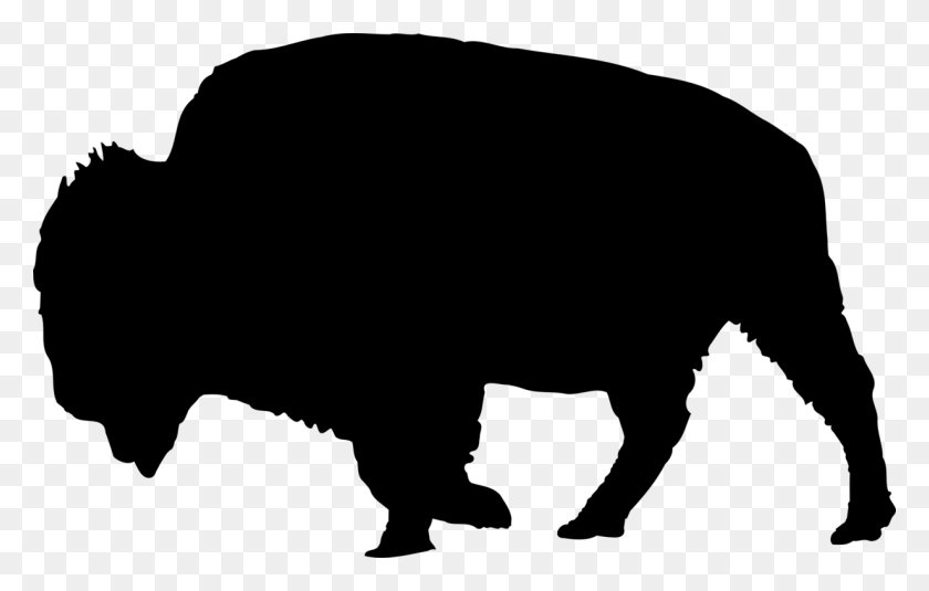 1231x750 American Bison Oxen Silhouette Water Buffalo African Buffalo Free - North America Clipart
