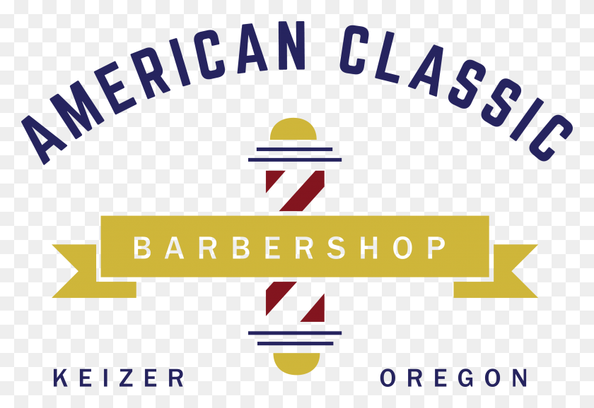 3001x1993 American Classic Barbershop - Barber Shop Logo PNG