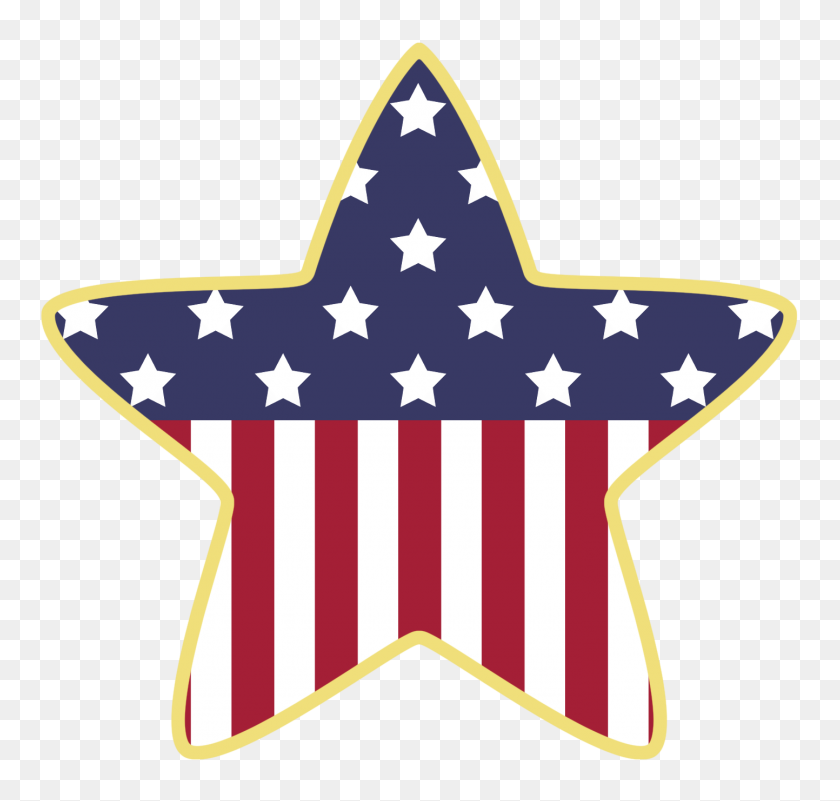 1443x1371 Clipart Americano - Imágenes Prediseñadas De Bandera Americana Ondeando