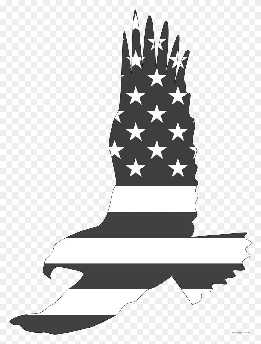 American Eagle Animal Free Black White Clipart Images - Patriotic ...