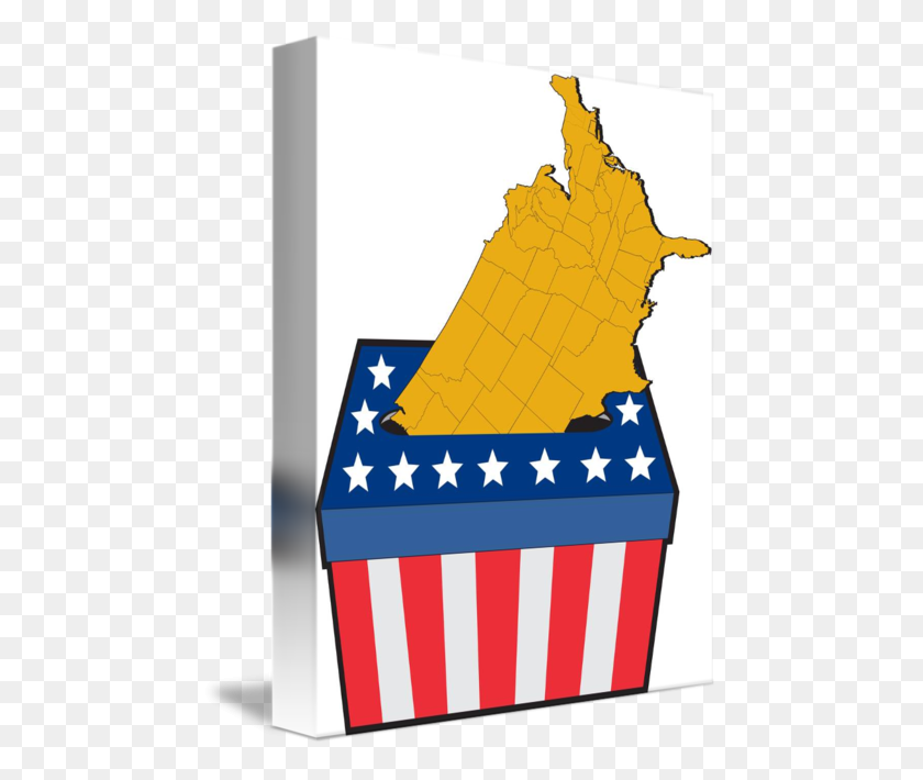 468x650 American Election Ballot Box Map Of Usa - Ballot Box Clipart