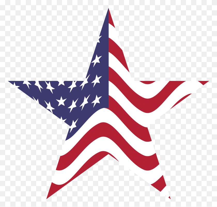 2332x2218 American Flag And Eagle Transparent Clip Art Image - Star Clipart Transparent