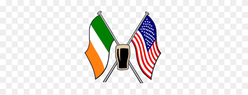 300x261 American Flag And Irish Cut Guinness Free Images - Guinness Clipart