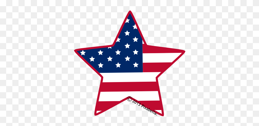 365x350 American Flag Background Clipart - Star Background Clipart