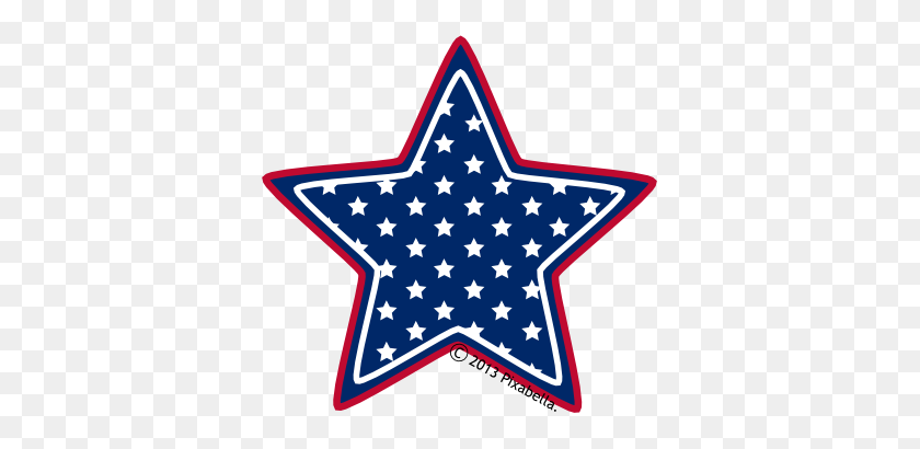 365x350 Bandera Americana Clipart Blanco Y Negro Gratis - Ondeando Bandera Americana Clipart