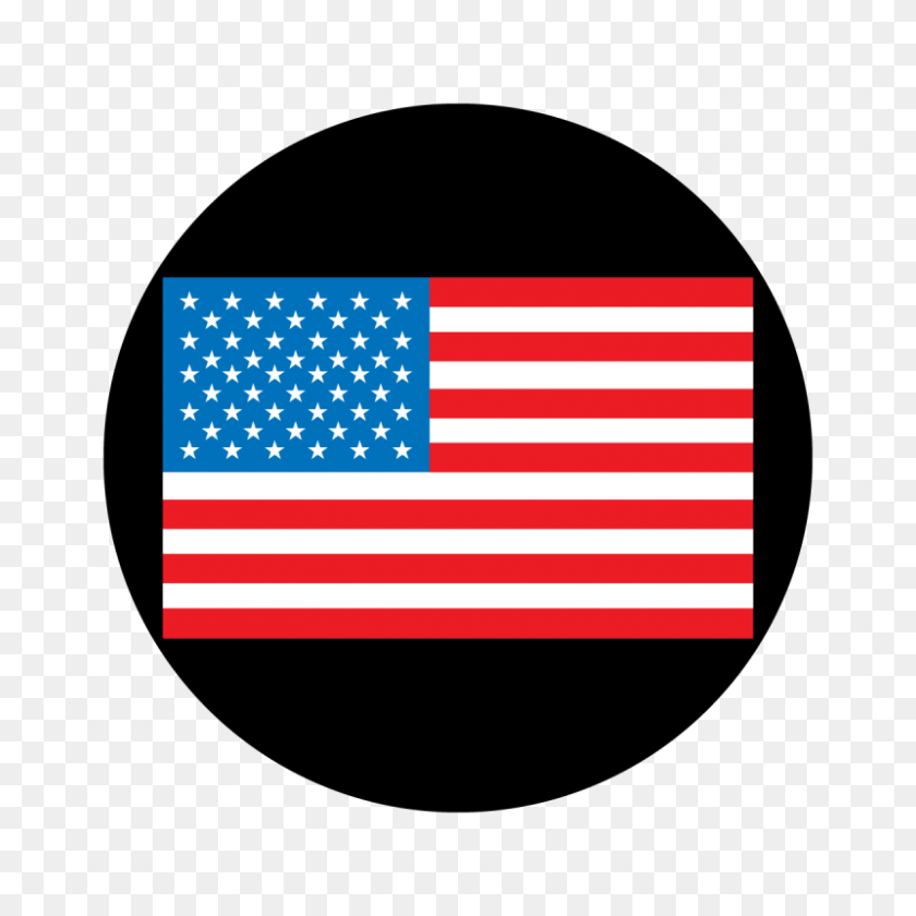 800x800 Bandera Americana Clipart Plana - Bandera Americana Ondeando Png
