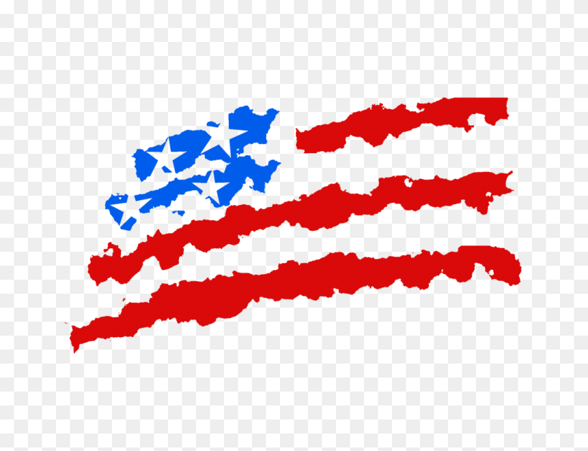 1032x774 American Flag Clipart Modern - Usa Flagge Clipart
