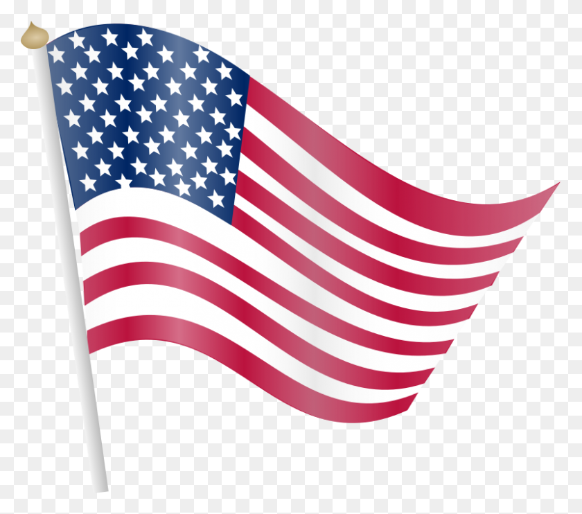 800x700 American Flag Clipart Transparent Png - Fireworks Clipart Transparent Background