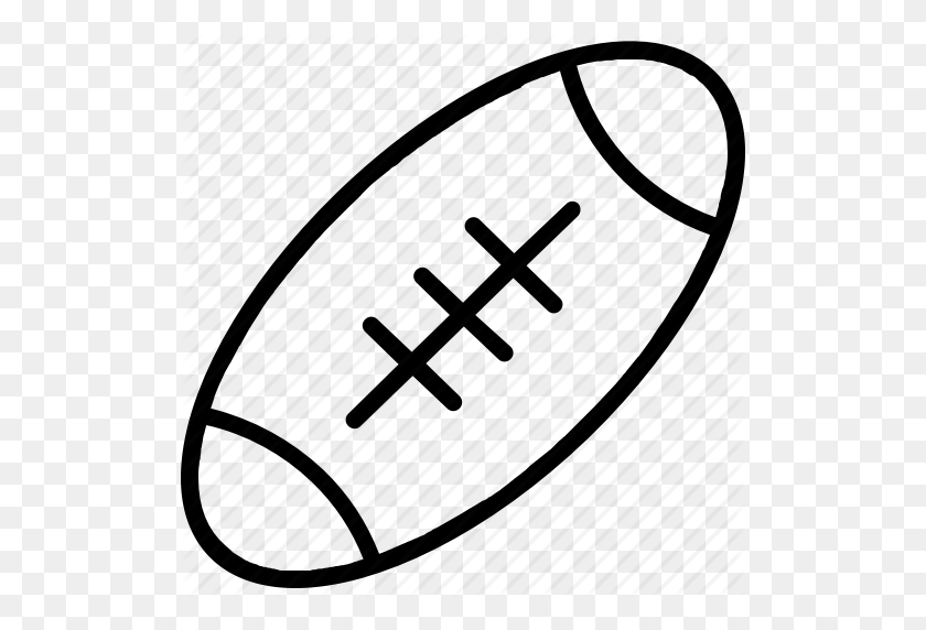 512x512 American Football, Ball, Education, Line, Rugby, Rugby Ball, Sport - Rugby Ball Clip Art