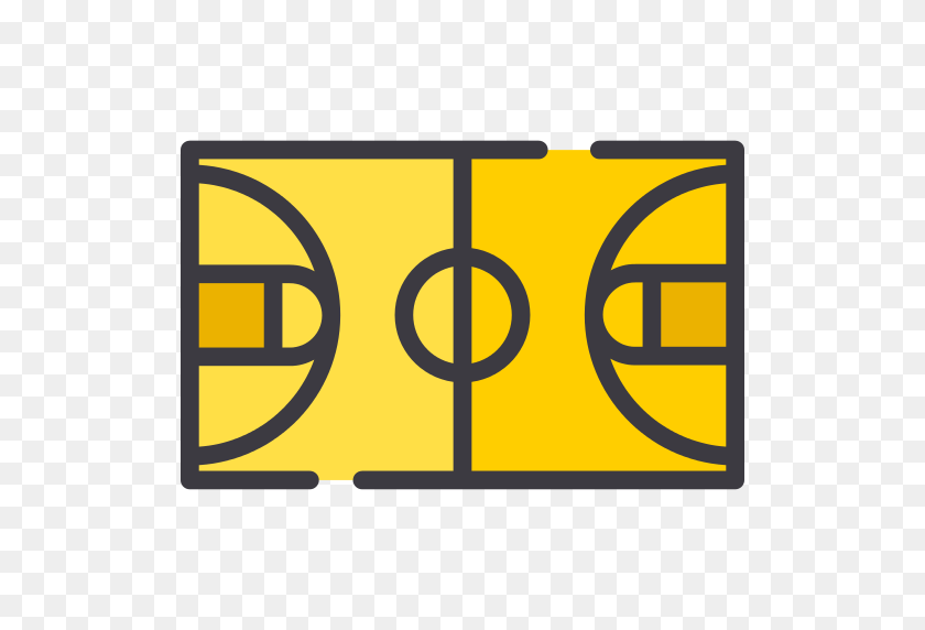 512x512 American Football Field Png Icon - Basketball Court PNG