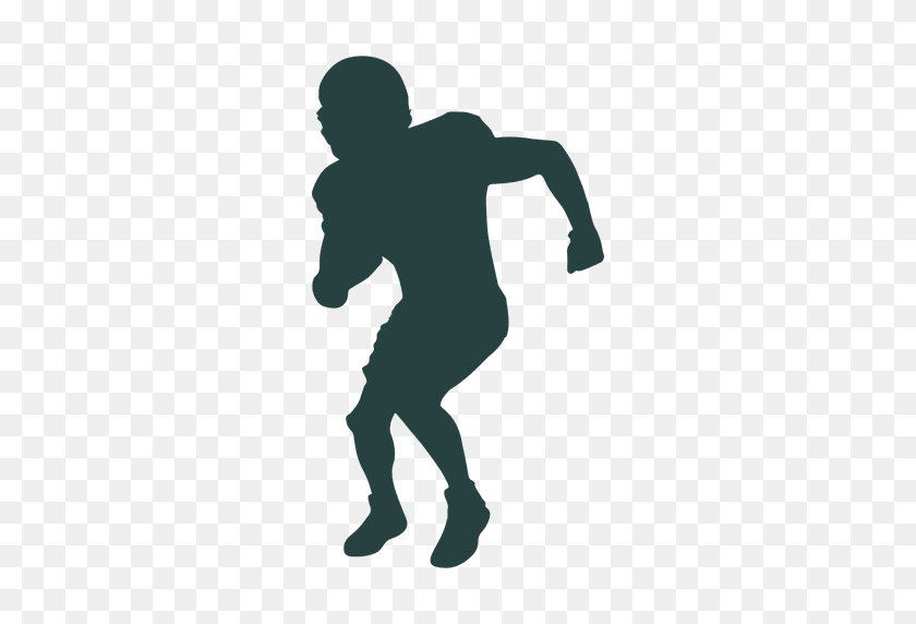 512x512 American Football Player Dodge Silhouette - Football Player Silhouette PNG