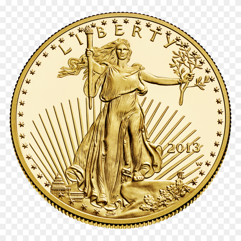 1200x1200 American Gold Eagle - Money Flying PNG