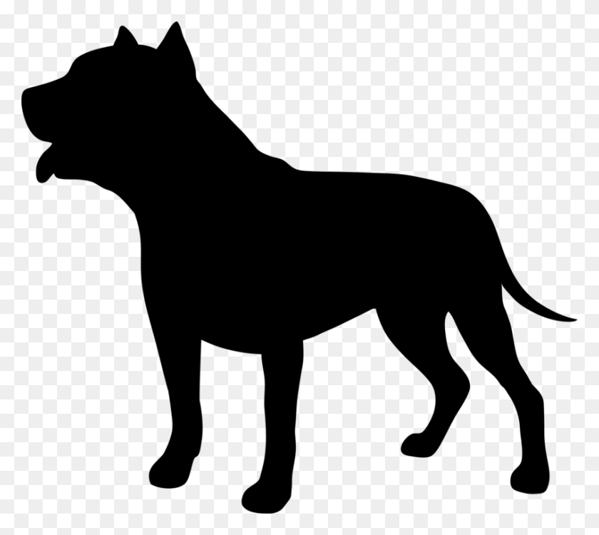 847x750 American Pit Bull Terrier Bulldog Silhouette Puppy - Weimaraner Clipart