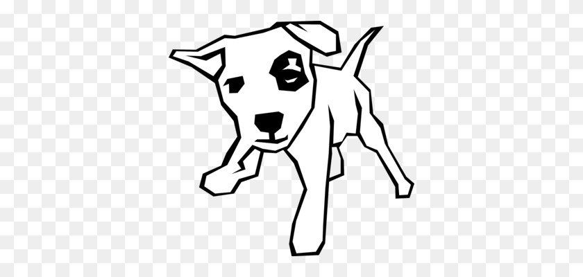 354x340 American Pit Bull Terrier Puppy Bulldog Drawing - Pitbull Clipart Black And White