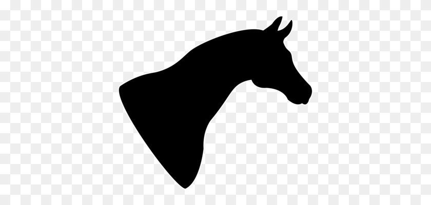 380x340 American Quarter Horse Cabeza De Caballo Máscara De Pony Dibujo Gratis - Cabeza De Unicornio Clipart En Blanco Y Negro