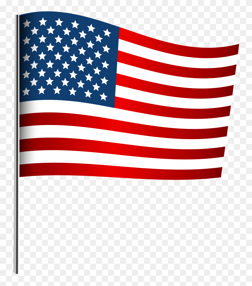 6975x8000 American Waving Flag Png Clip Art - Waving American Flag Clip Art