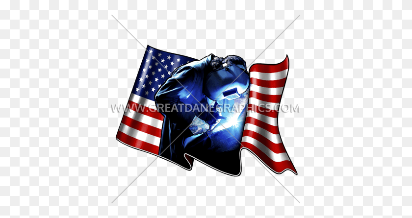 385x385 American Welder Production Ready Artwork For T Shirt Printing - Welder PNG