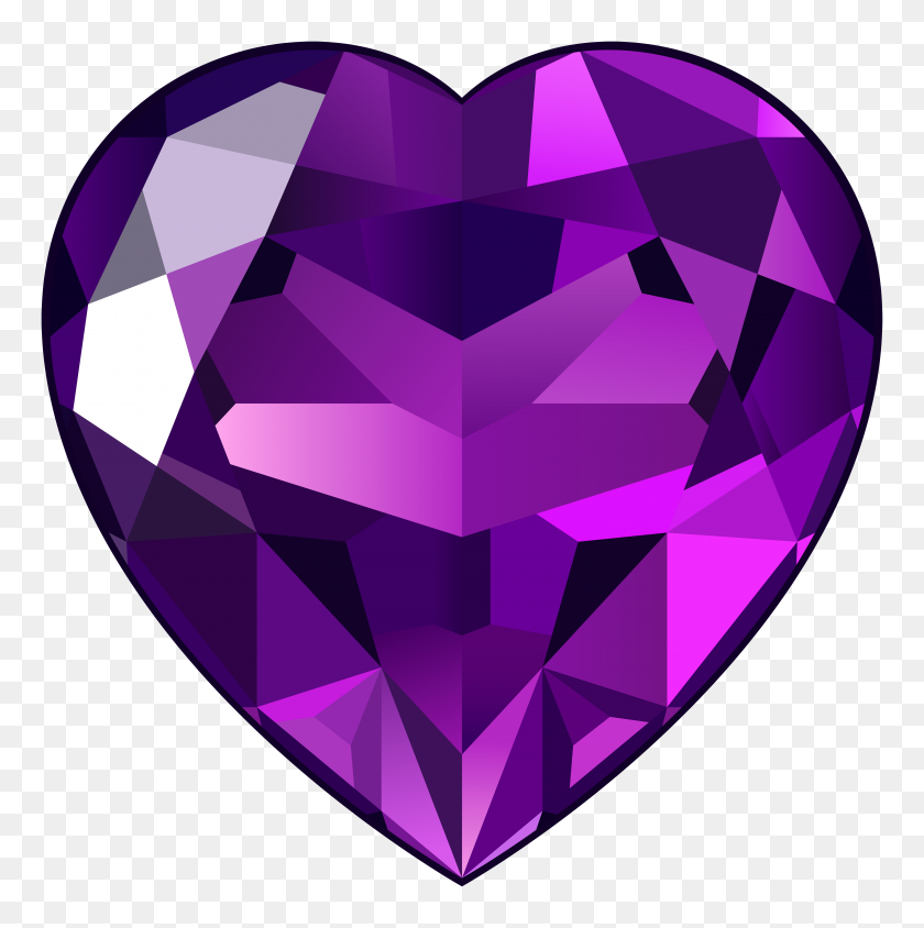 3977x4000 Amethyst Heart Png Clipart - Amethyst PNG