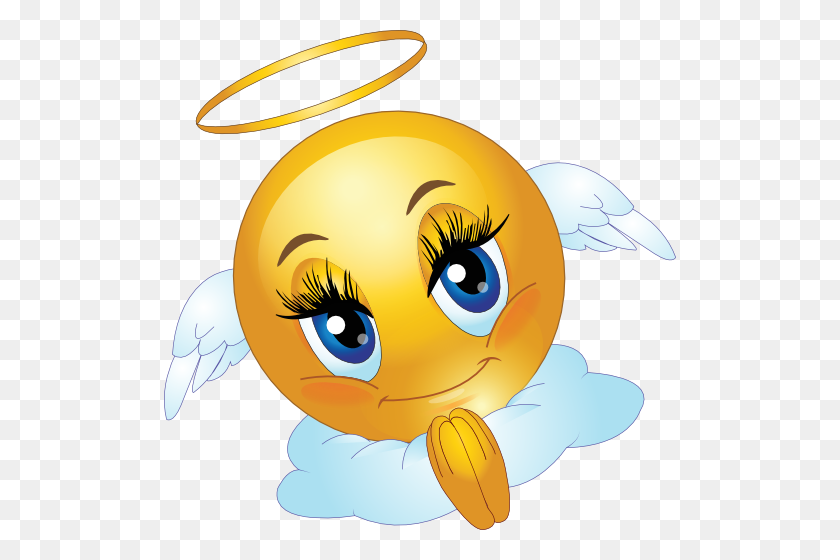 512x500 Среди Других Смайликов Facebook Используется Ангел - Angel Emoji Png