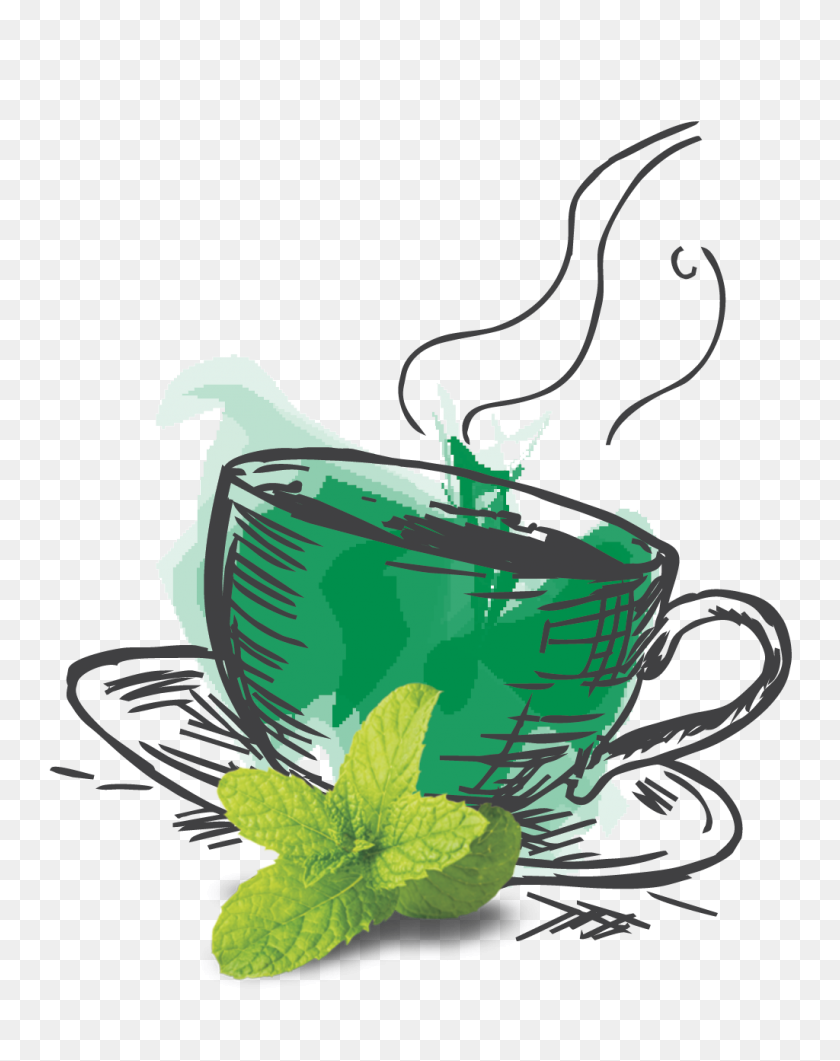1024x1315 Amratam Spearmint Green Tea - Зеленый Чай Png