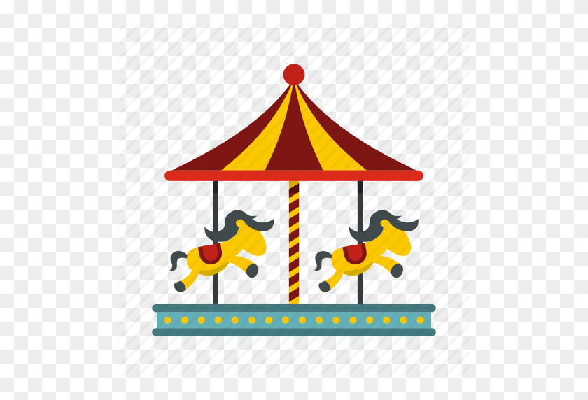 512x512 Amusement, Carnival, Carousel, Circus, Horse, Park, Round Icon - Carousel PNG