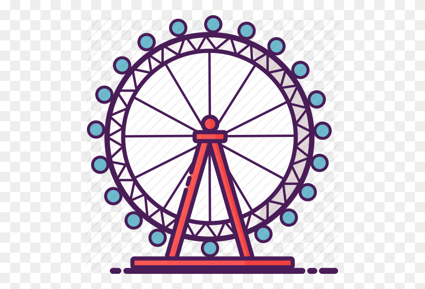 512x512 Amusement, Eye, Ferris Wheel, London, Park Icon - Ferris Wheel PNG