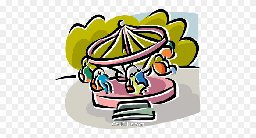 480x393 Amusement Park Rides Royalty Free Vector Clip Art Illustration - Park Clipart Free