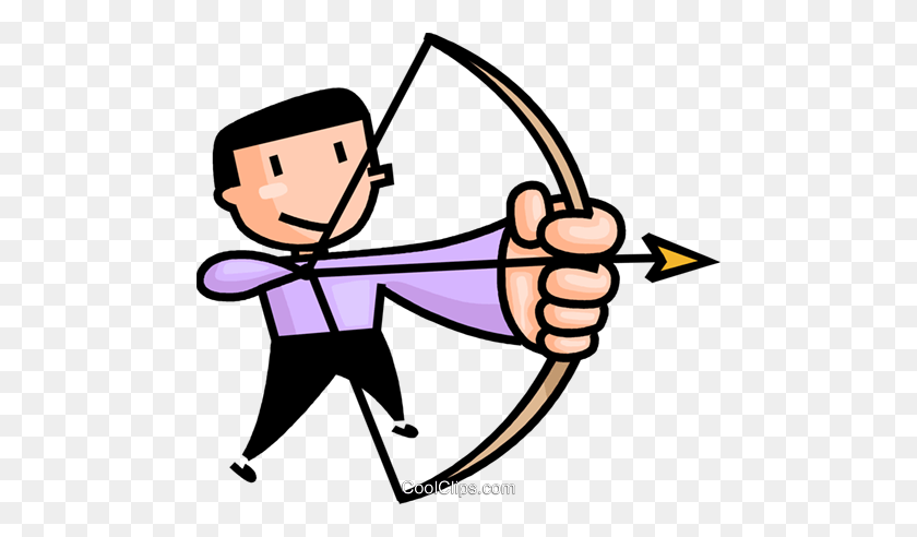 480x432 An Archer Taking Aim Royalty Free Vector Clip Art Illustration - Taking Pictures Clipart