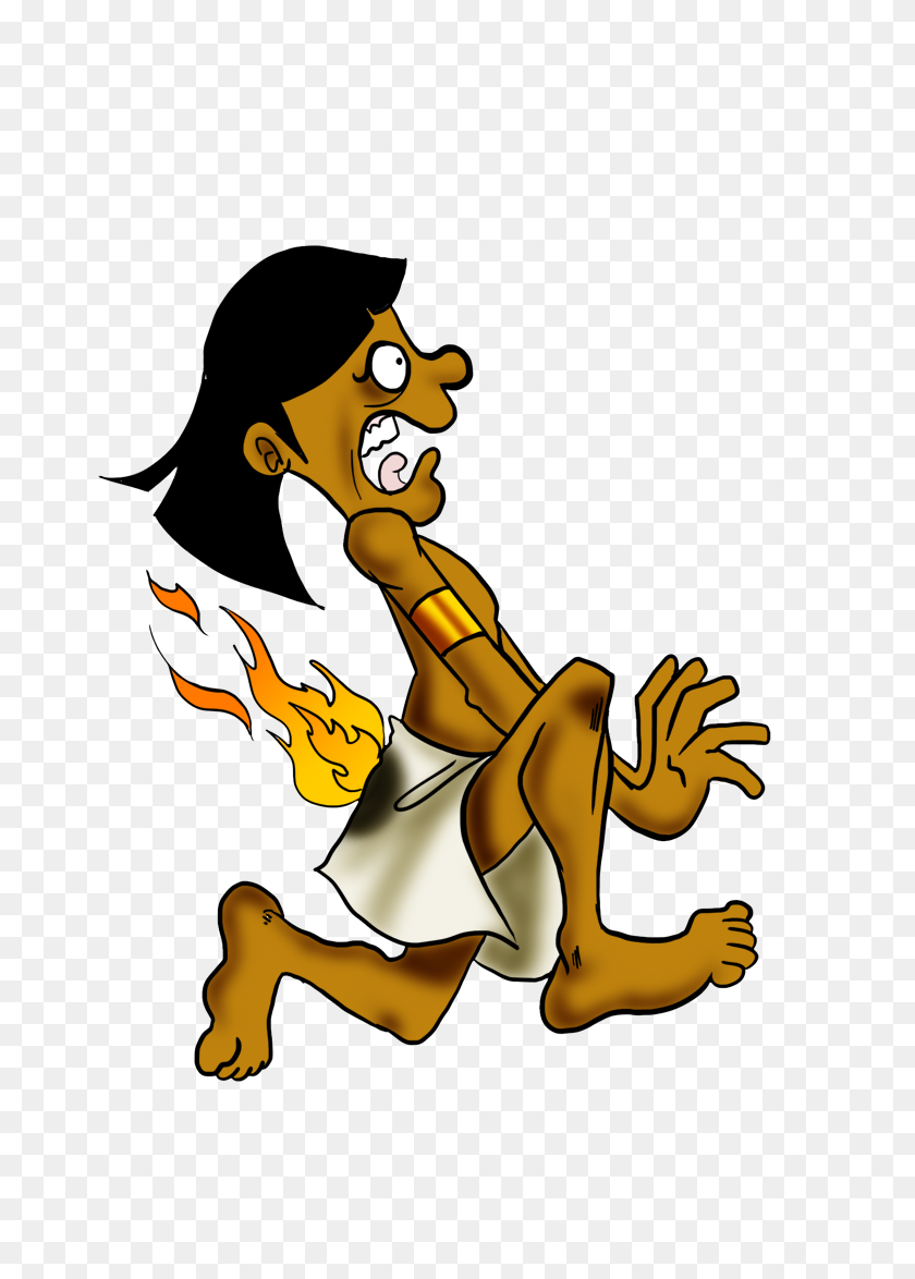 662x1114 An Egyptian Escaping The Plague Of Fiery Hail! There Was Hail - 10 Plagues Clipart