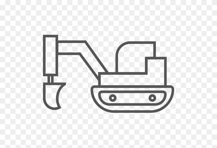 512x512 An Excavator Icons, Download Free Png And Vector Icons - Excavator Clipart Black And White