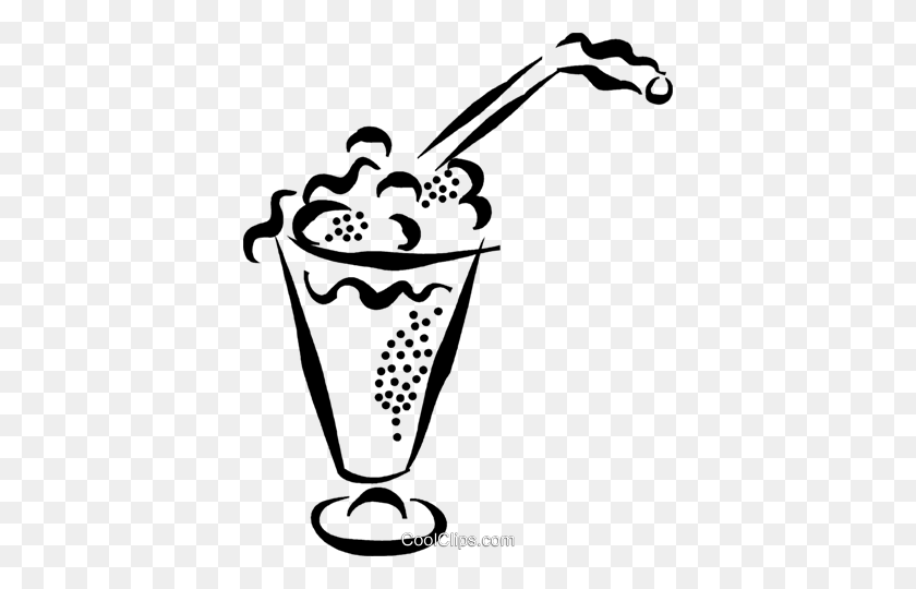 394x480 An Ice Cream Float Royalty Free Vector Clip Art Illustration - Milkshake Clipart