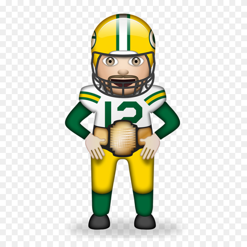 800x800 An Nfl Emoji Keyboard Is Now Here, And It's Awesome - Aaron Rodgers PNG